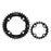 ORIGIN8 Thruster 64/104mm BCD Set 64/104mm 4-Bolt 22/36T 2x Black Chainring