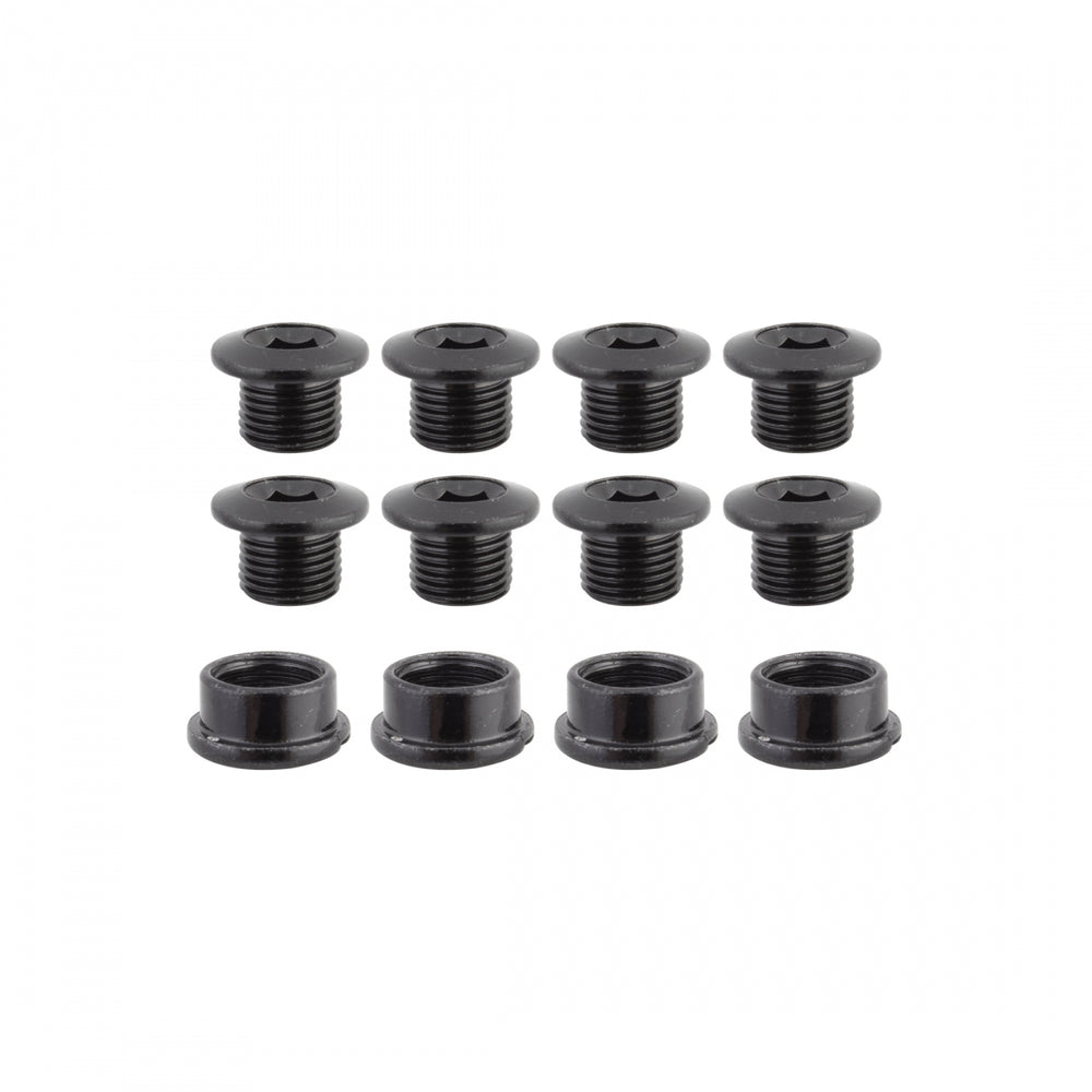 ORIGIN8 Thruster 2x Boost/Fat Bolt Set Steel M8x6.5mm Bolt (x8) Nut (x4) Black