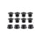 ORIGIN8 Thruster 2x Boost/Fat Bolt Set Steel M8x6.5mm Bolt (x8) Nut (x4) Black