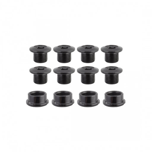 ORIGIN8 Thruster 2x Boost/Fat Bolt Set Steel M8x6.5mm Bolt (x8) Nut (x4) Black