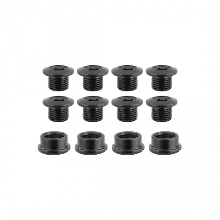 ORIGIN8 Thruster 2x Boost/Fat Bolt Set Steel M8x6.5mm Bolt (x8) Nut (x4) Black