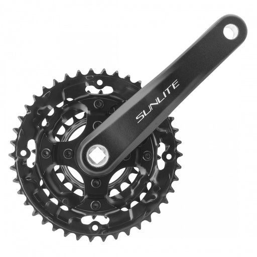 SUNLITE Alloy Triple CRANKSET SUNLT MTB 175x42/32/22 SQ 7/8s BK/BK