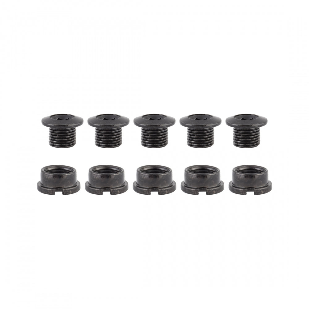 ORIGIN8 Single-Ring Alloy Bolts MX/Single Alloy M8x6mm Bolt / M8x4mm Nut Black