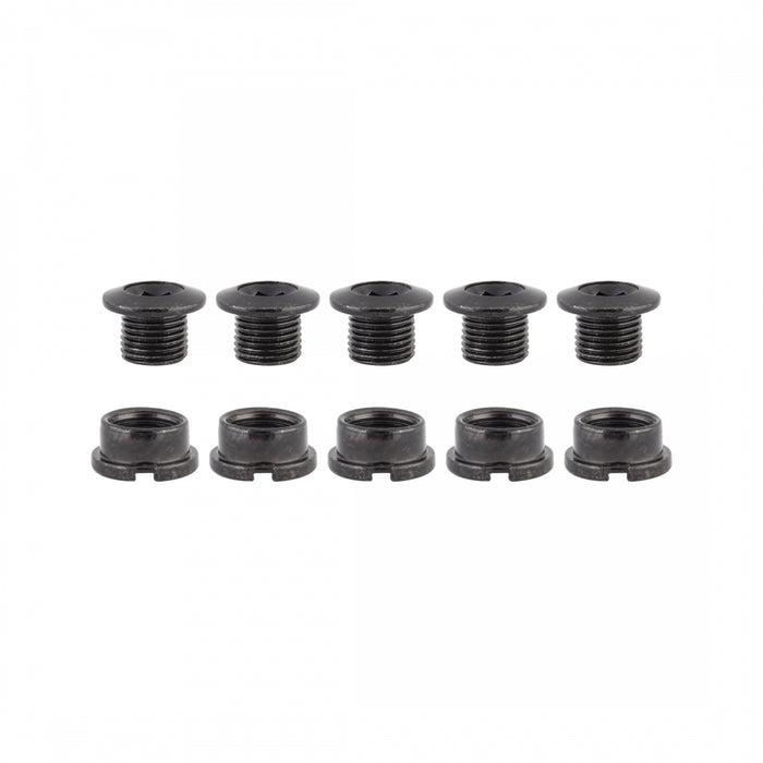 ORIGIN8 Single-Ring Alloy Bolts MX/Single Alloy M8x6mm Bolt / M8x4mm Nut Black