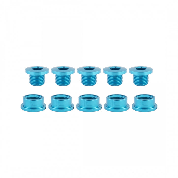 ORIGIN8 Single-Ring Alloy Bolts MX/Single Alloy M8x6mm Bolt / M8x4mm Nut Blue