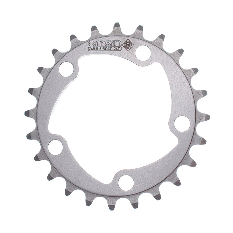 ORIGIN8 Alloy Blade74mm 5-bolt 24T 6061-T6 Silver Chainring