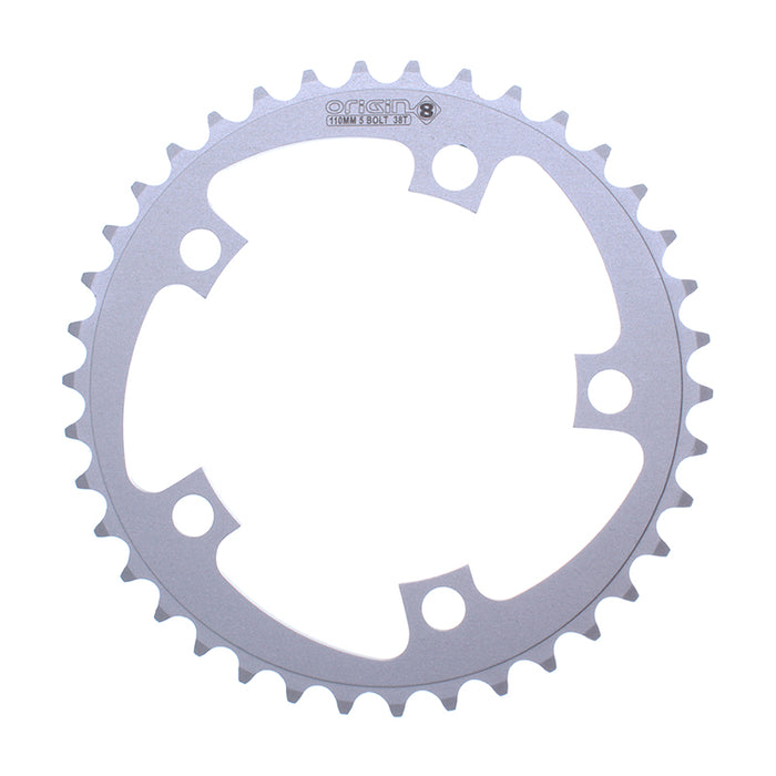 ORIGIN8 Alloy Blade110mm 5-bolt 38T 6061-T6 Silver Chainring