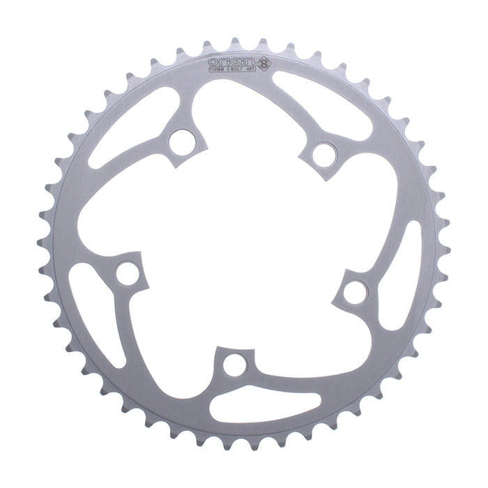 ORIGIN8 Alloy Blade110mm 5-bolt 46T 6061-T6 Silver Chainring