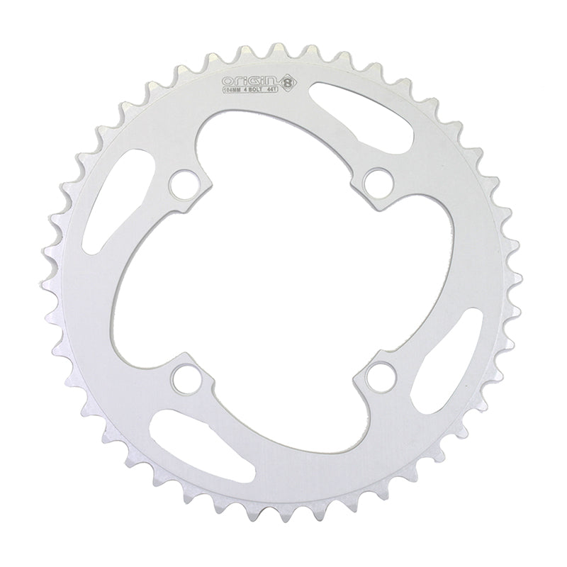 ORIGIN8 Alloy Blade104mm 4-bolt 44T 6061-T6 Silver Chainring