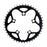 ORIGIN8 Alloy Ramped130mm 5-bolt 53T Ramped/Pinned Black/Silver Chainring