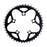 ORIGIN8 Alloy Ramped94mm 5-bolt 44T Ramped/Pinned Black/Silver Chainring