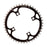 ORIGIN8 Alloy Ramped104mm 4-bolt 44T Ramped/Pinned Black/Silver Chainring