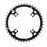 ORIGIN8 Alloy Ramped104mm 4-bolt 46T Ramped/Pinned Black/Silver Chainring