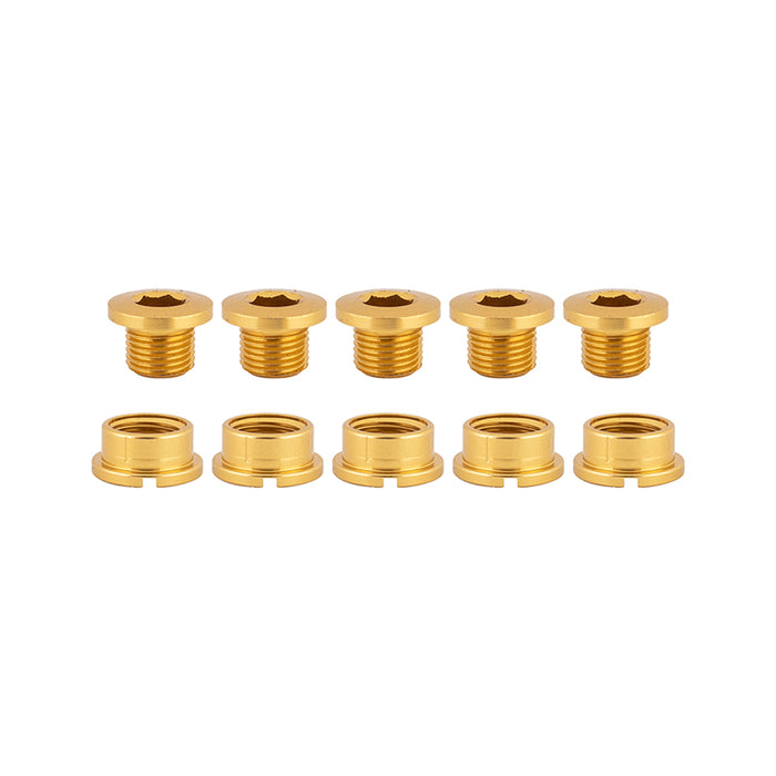 ORIGIN8 Single-Ring Alloy Bolts MX/Single Alloy M8x6mm Bolt / M8x4mm Nut Gold