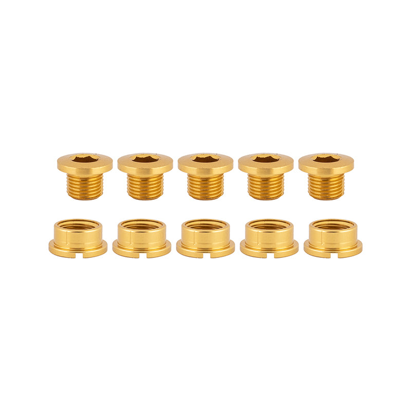 ORIGIN8 Single-Ring Alloy Bolts MX/Single Alloy M8x6mm Bolt / M8x4mm Nut Gold