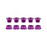 ORIGIN8 Single-Ring Alloy Bolts MX/Single Alloy M8x6mm Bolt / M8x4mm Nut Purple