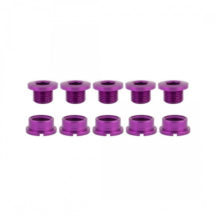 ORIGIN8 Single-Ring Alloy Bolts MX/Single Alloy M8x6mm Bolt / M8x4mm Nut Purple