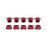 ORIGIN8 Single-Ring Alloy Bolts MX/Single Alloy M8x6mm Bolt / M8x4mm Nut Red