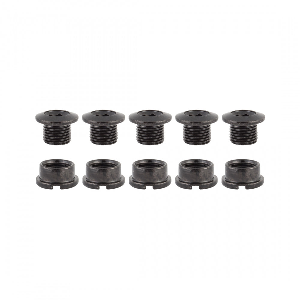 ORIGIN8 Single-Ring Steel Bolts MX/Single Steel M8x6mm Bolt / M8x4mm Nut Black