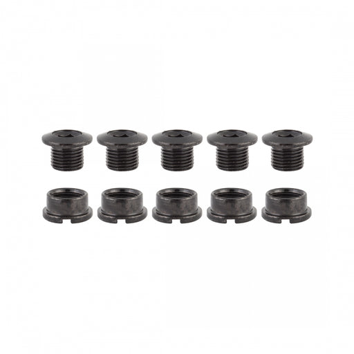 ORIGIN8 Single-Ring Steel Bolts MX/Single Steel M8x6mm Bolt / M8x4mm Nut Black