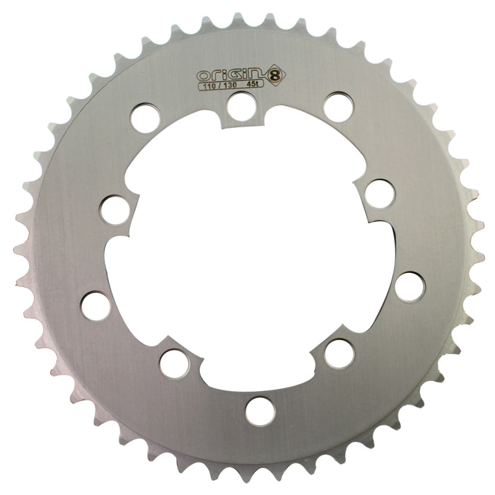 ORIGIN8 Single Speed 110mm/130mm 5-bolt 45T Silver Chainring