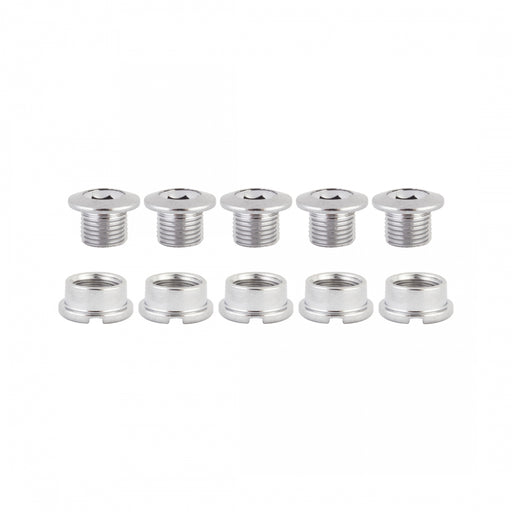 ORIGIN8 Single-Ring Steel Bolts MX/Single Steel M8x6mm Bolt / M8x4mm Nut Chrome