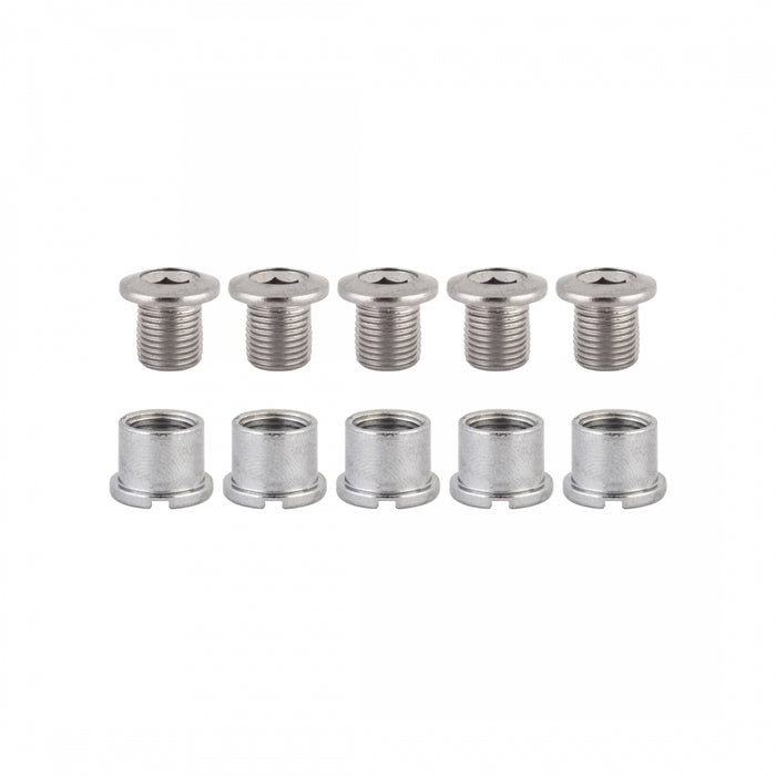 ORIGIN8 Double Bolts Double/Triple Steel M8x8mm Bolt / M8x7mm Nut Chrome