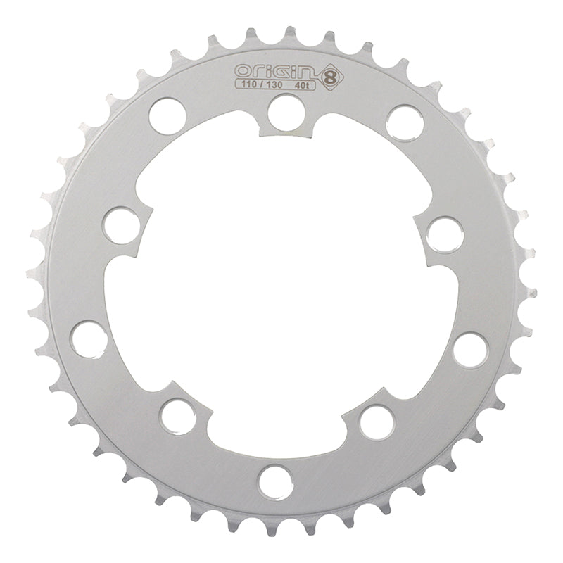 ORIGIN8 Single Speed 110mm/130mm 5-bolt 39T Silver Chainring