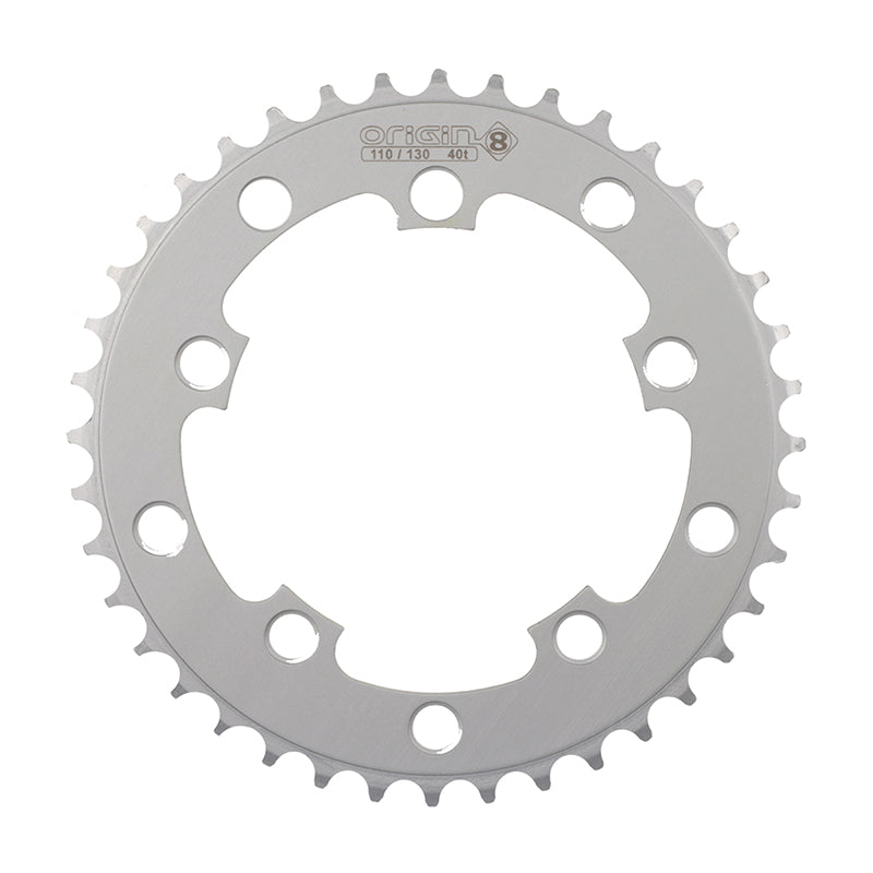 ORIGIN8 Single Speed 110mm/130mm 5-bolt 40T Silver Chainring