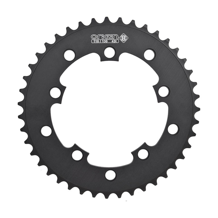 ORIGIN8 Single Speed 110mm/130mm 5-bolt 43T Black Chainring