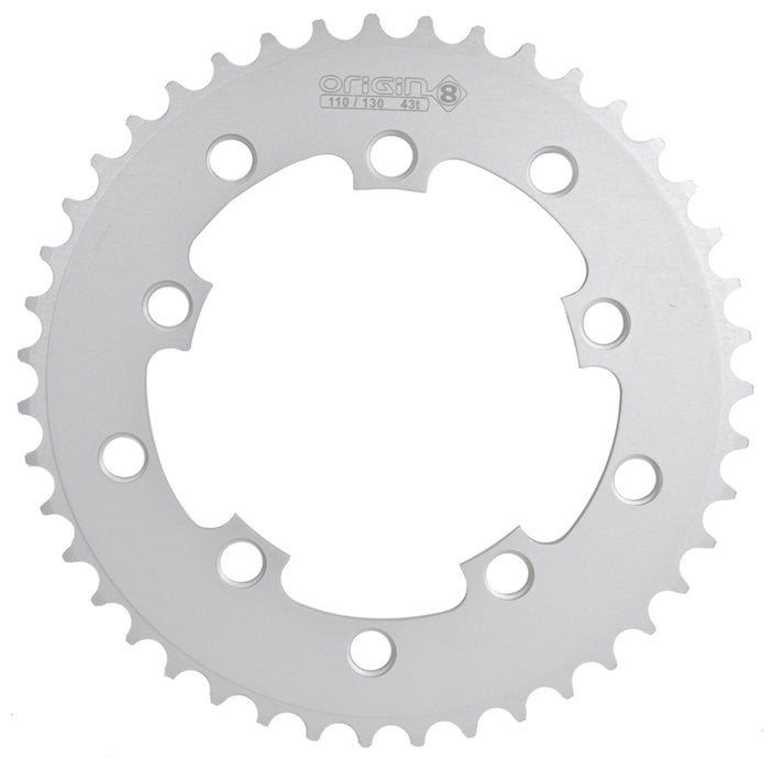 ORIGIN8 Single Speed 110mm/130mm 5-bolt 43T Silver Chainring