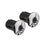 ORIGIN8 Reflective Bar End Plugs Black/Reflective Silver