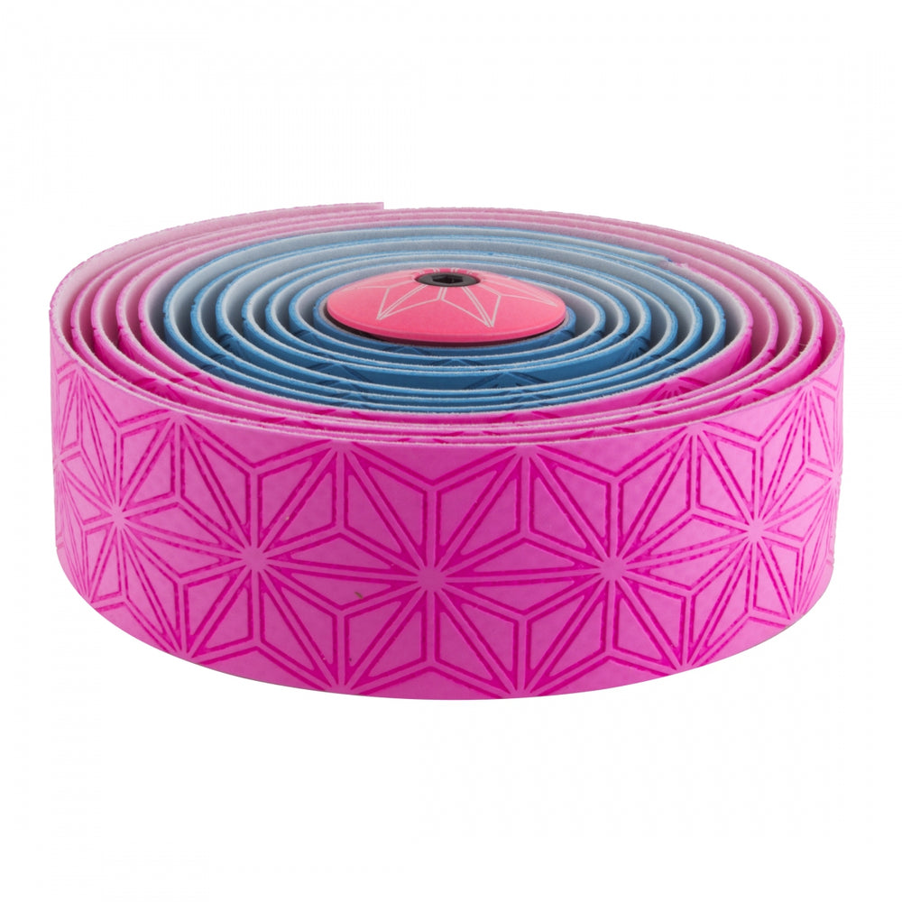 SUPACAZ Super Sticky Kush Multi Color Bar Tape Neon Pink/Neon Blue