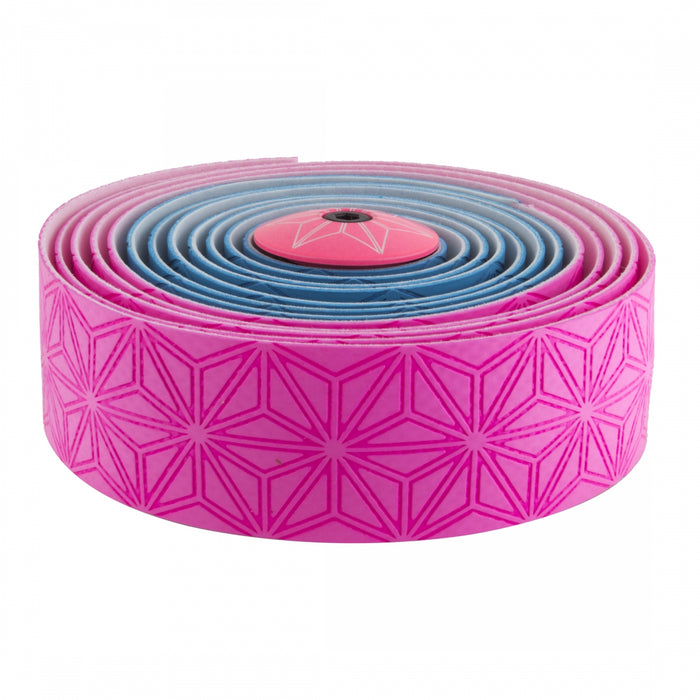 SUPACAZ Super Sticky Kush Multi Color Bar Tape Neon Pink/Neon Blue