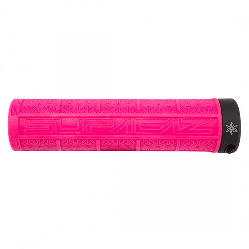 SUPACAZ Grizips Lock-On Grips Neon Pink/Black