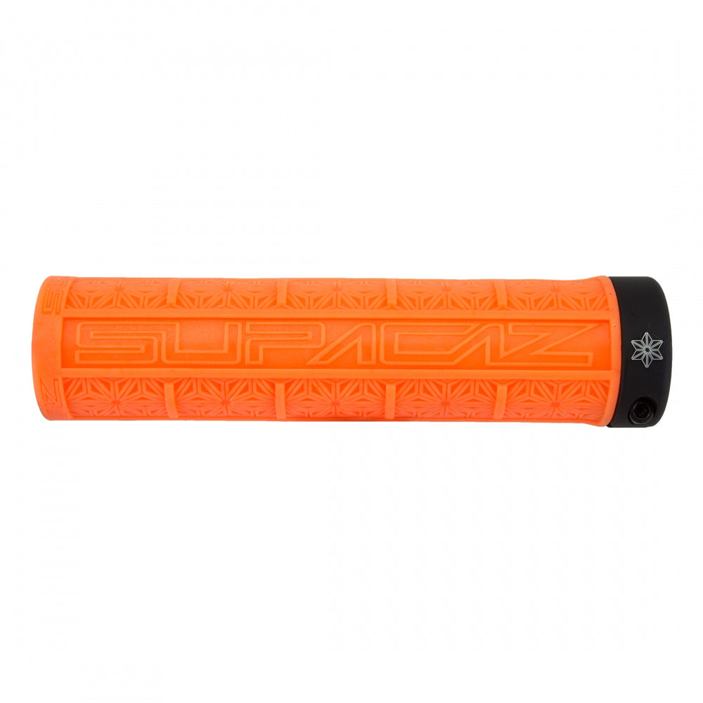 SUPACAZ Grizips Lock-On Grips Neon Orange/Black