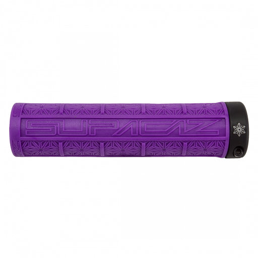 SUPACAZ Grizips Lock-On Grips Neon Purple/Black