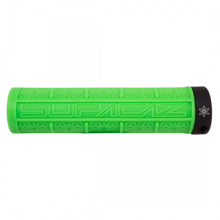 SUPACAZ Grizips Lock-On Grips Neon Green/Black