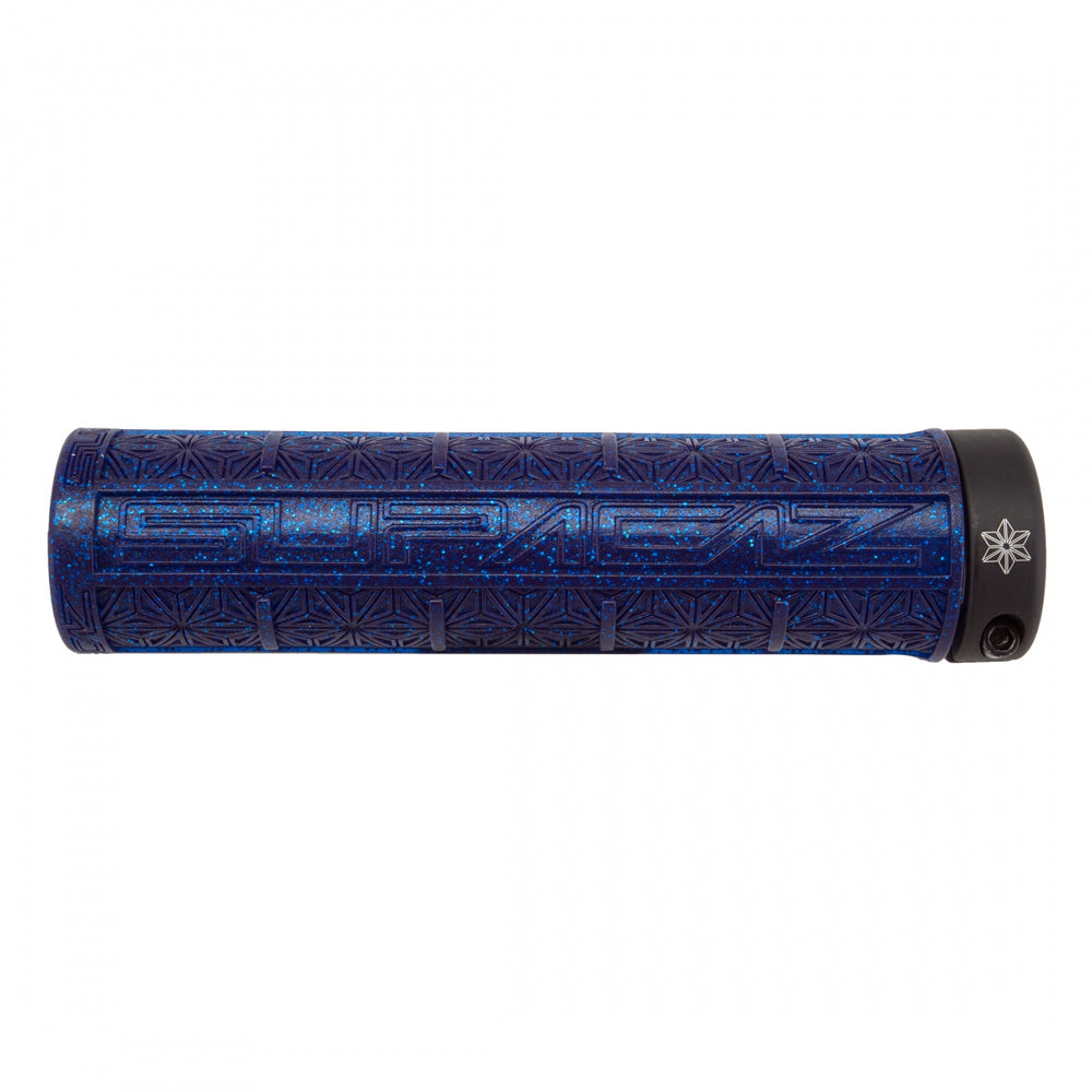 SUPACAZ Grizips Lock-On Grips Blue Bling/Black