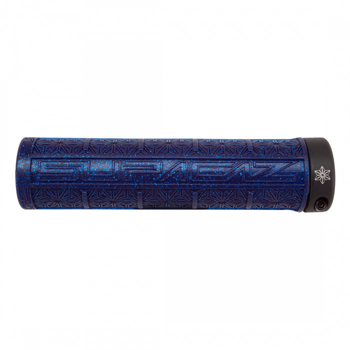 SUPACAZ Grizips Lock-On Grips Blue Bling/Black