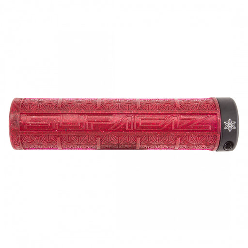 SUPACAZ Grizips Lock-On Grips Red Bling/Black