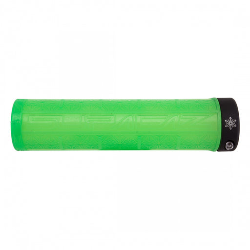 SUPACAZ Grizips Lock-On Grips Neon Green Clear/Black