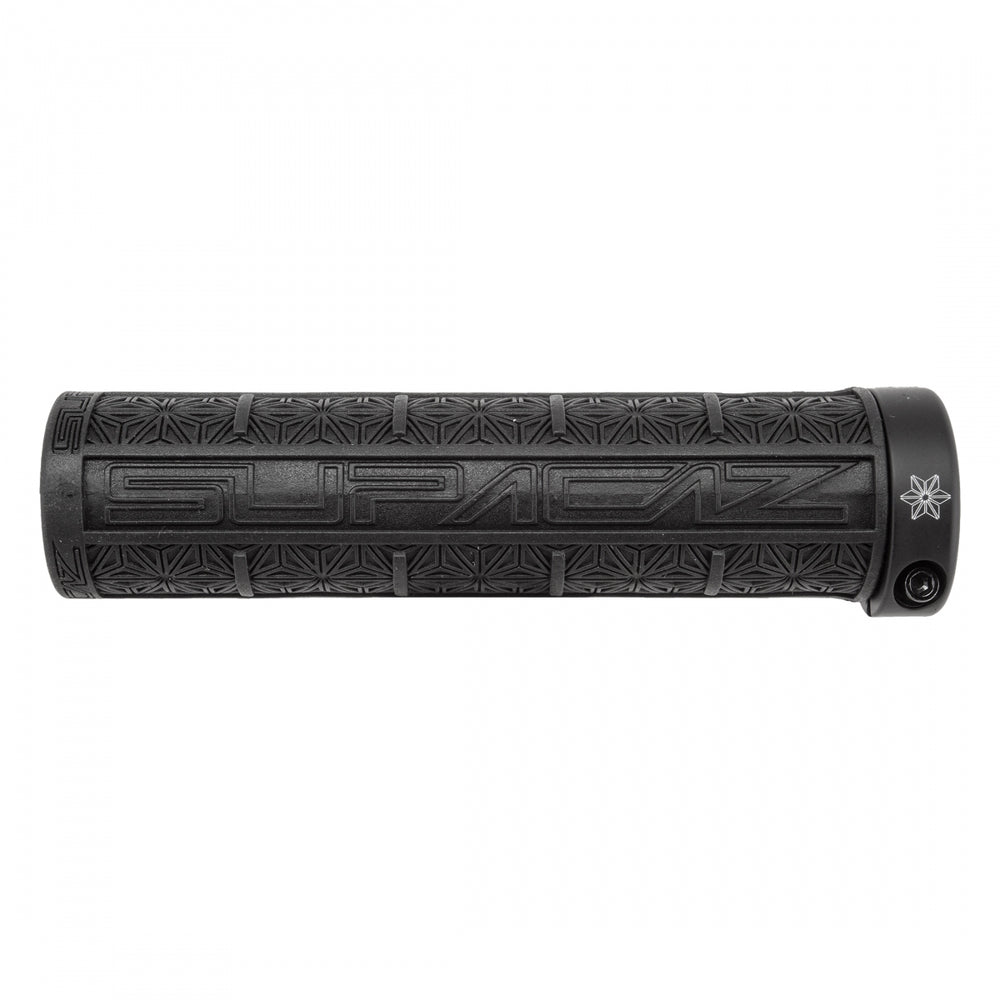 SUPACAZ Grizips Lock-On Grips Black-Silver/Black