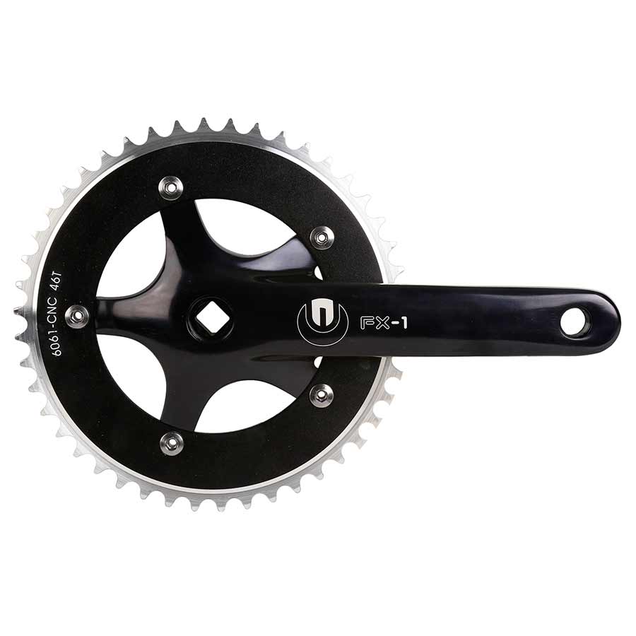 Eclypse, FX1, Crankset, 1 sp., 170mm, 46T, BCD:130mm, Square, Black