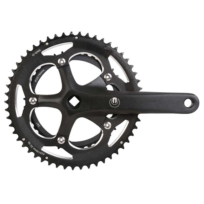 Eclypse, R9, Crankset, 9 sp., 172.5mm, 39/53T, BCD:130mm, Square, Black