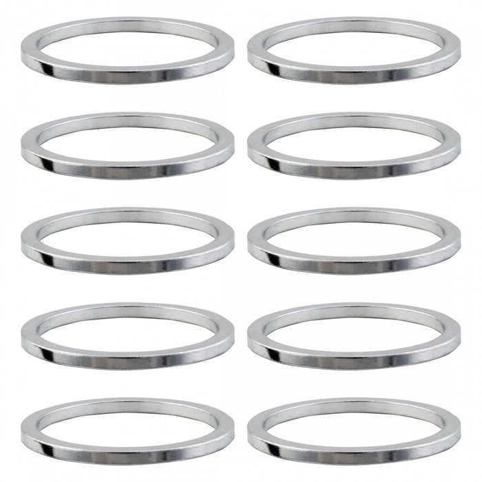 ORIGIN8 Alloy Headset Spacers HEAD PART OR8 SPACER ALY 2mmx1in SL Bgof10