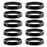ORIGIN8 Alloy Headset Spacers HEAD PART OR8 SPACER ALY 5mmx1in BK BGof10
