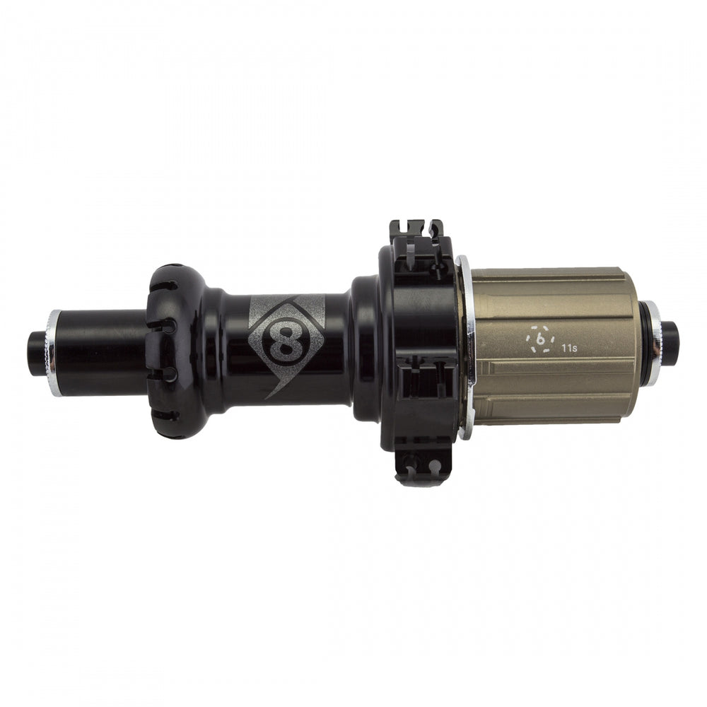 ORIGIN8 RD-1110 Elite Road Hubs HUB RR OR8 RD1110 ELITE QR 24x130 11s CASS SHI SB BK NO SKEWER STRAIGHT PULL (F)