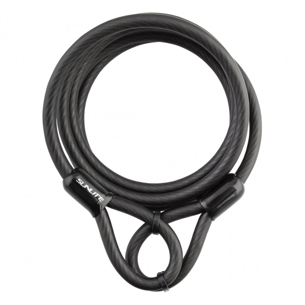 SUNLITE Coiled Cable 8mm Black Cable Only Bike Lock