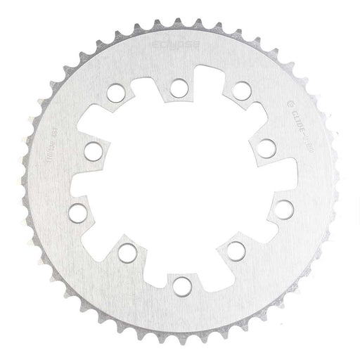 Eclypse, Glide-Pro SS 1/8, 46T, Single speed, BCD: 110/130mm, 5 Bolt Outer Chainring, Alloy, Silver